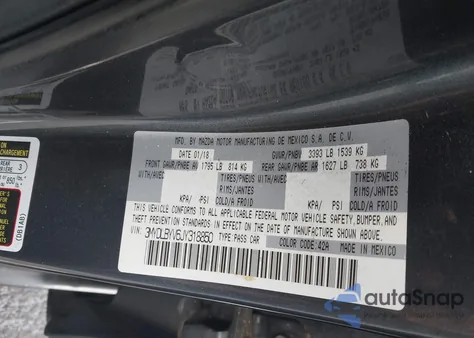 2018 Toyota Yaris Ia из США, поврежденный, VIN 3MYDLBYV6JY318850